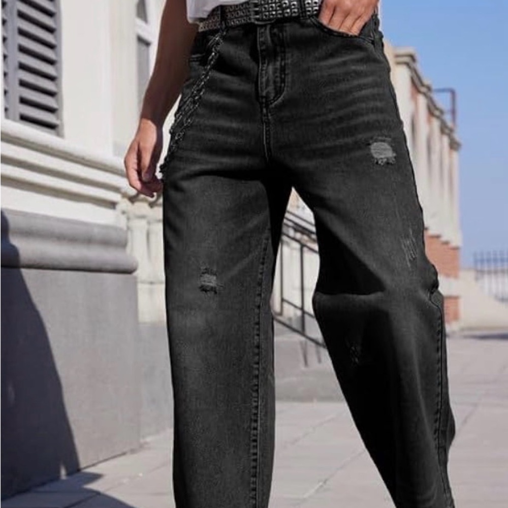 Men's Black Relaxed Fit Jeans